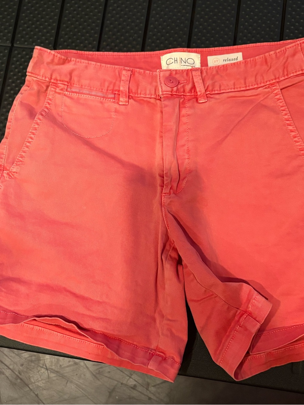 CHINO Relaxed Coral Pink Chino Shorts from Anthropologie